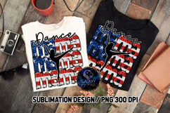 Patriotic Dance Mama Sublimation PNG DTF, Flag USA Product Image 2