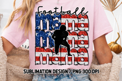 Patriotic Football Mama Sublimation PNG DTF, Flag USA Product Image 3