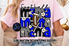 Retro Football Mama Sublimation PNG DTF, Royal Blue, Groovy Product Image 3