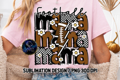 Retro Football Mama Sublimation PNG DTF, Brown, Groovy Product Image 3
