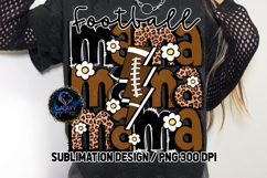 LEOPARD Retro Football Mama Sublimation PNG DTF, Brown Product Image 4