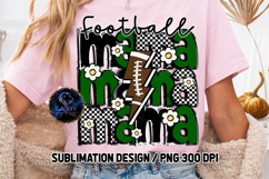 Retro Football Mama Sublimation PNG DTF, Green, Groovy Product Image 3