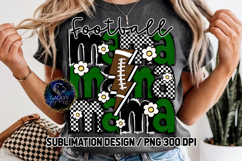 Retro Football Mama Sublimation PNG DTF, Green, Groovy Product Image 4