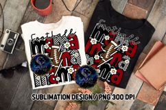Retro Football Mama Sublimation PNG DTF, Maroon, Groovy Product Image 2