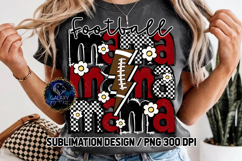 Retro Football Mama Sublimation PNG DTF, Maroon, Groovy Product Image 4