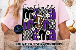 Retro Football Mama Sublimation PNG DTF, Purple, Groovy Product Image 3