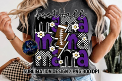 Retro Football Mama Sublimation PNG DTF, Purple, Groovy Product Image 4