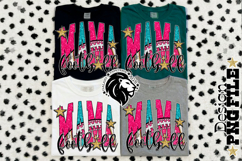 Pink Teal Football Mama Sublimation PNG Product Image 4