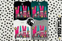 Pink Teal Football Mama Sublimation PNG Product Image 4