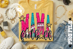 Pink Teal Football Mama Sublimation PNG Product Image 2