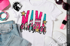 Pink Teal Football Mama Sublimation PNG Product Image 3