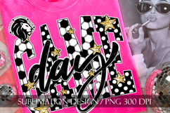 Soccer Game Day Sublimation PNG, Polka Dots Product Image 2