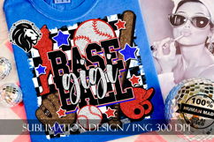 Baseball Gigi Sublimation PNG, Trendy Checkered Product Image 5