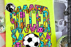 Soccer Mom Sublimation PNG, Neon Groovy Product Image 3