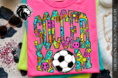 Soccer Mom Sublimation PNG, Neon Groovy Product Image 5