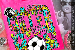 Soccer Mom Sublimation PNG, Neon Groovy Product Image 2