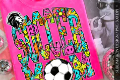 Soccer Mom Sublimation PNG, Neon Groovy Product Image 2