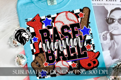 Baseball Mama Sublimation PNG, Baseball Mom PNG Product Image 1