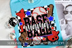 Baseball Mama Sublimation PNG, Baseball Mom PNG Product Image 1