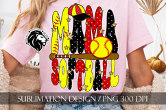 Softball Mama Polka Dots Sublimation PNG Product Image 2