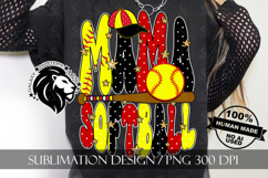 Softball Mama Polka Dots Sublimation PNG Product Image 3