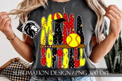 Softball Mama Polka Dots Sublimation PNG Product Image 4