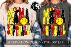 Softball Mama Polka Dots Sublimation PNG Product Image 5