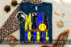 Blue Softball Mama Polka Dots Sublimation PNG Product Image 3