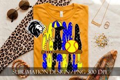 Blue Softball Mama Polka Dots Sublimation PNG Product Image 2