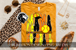 Orange Softball Mama Polka Dots Sublimation PNG Product Image 5