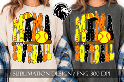 Orange Softball Mama Polka Dots Sublimation PNG Product Image 6