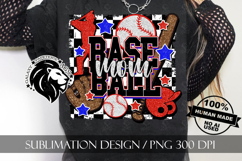 Baseball Mom Sublimation PNG, Baseball Mama PNG Product Image 3