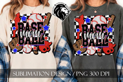 Baseball Mom Sublimation PNG, Baseball Mama PNG Product Image 4