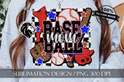 Baseball Mom Sublimation PNG, Baseball Mama PNG Product Image 2
