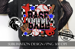 Baseball Nana Sublimation PNG, Baseball Nanny PNG Product Image 4