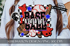 Baseball Nana Sublimation PNG, Baseball Nanny PNG Product Image 2