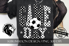 Soccer Game Day Sublimation PNG, Polka Dots Product Image 1