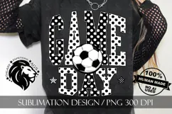 Soccer Game Day Sublimation PNG, Polka Dots Product Image 4