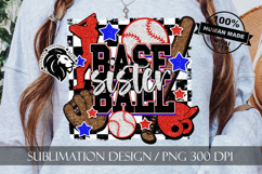 Baseball Sister Sublimation PNG, Baseball Sis PNG Product Image 2