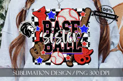 Baseball Sister Sublimation PNG, Baseball Sis PNG Product Image 2