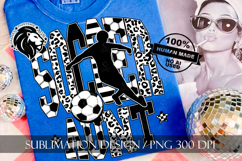 Soccer Aunt Sublimation PNG, Leopard, Striped Lines Product Image 3
