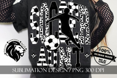 Soccer Aunt Sublimation PNG, Leopard, Striped Lines Product Image 6