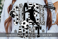 Soccer Aunt Sublimation PNG, Leopard, Striped Lines Product Image 8