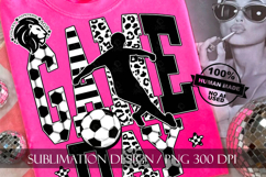 Soccer Game Day Sublimation PNG, Leopard, Striped Lines Product Image 2