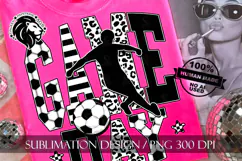 Soccer Game Day Sublimation PNG, Leopard, Striped Lines Product Image 2