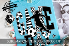 Soccer Game Day Sublimation PNG, Leopard, Striped Lines Product Image 4