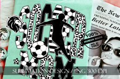 Soccer Mom Sublimation PNG, Leopard, Striped Lines Product Image 1