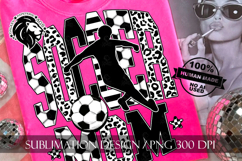 Soccer Mom Sublimation PNG, Leopard, Striped Lines Product Image 4