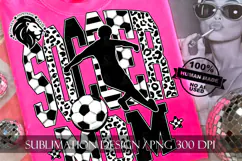 Soccer Mom Sublimation PNG, Leopard, Striped Lines Product Image 4