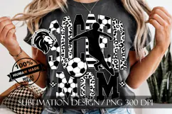 Soccer Mom Sublimation PNG, Leopard, Striped Lines Product Image 5